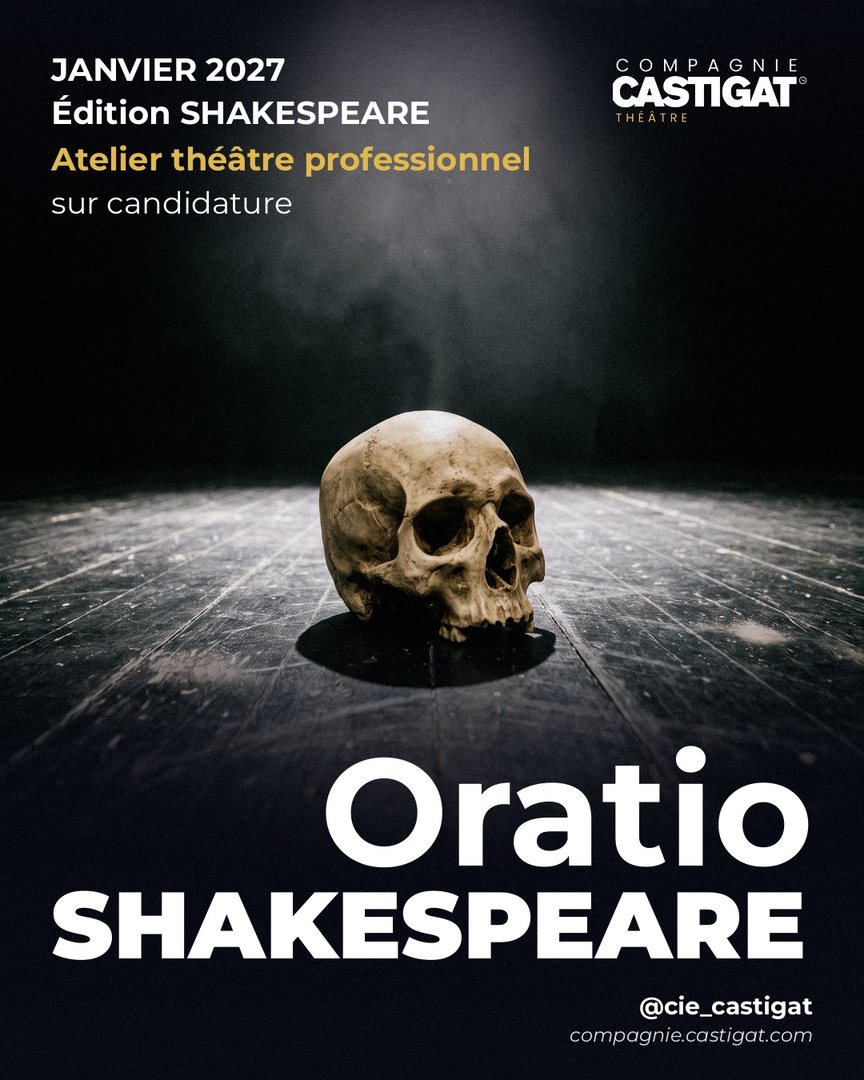 Affiche ORATIO, édition Shakespeare, janvier 2027