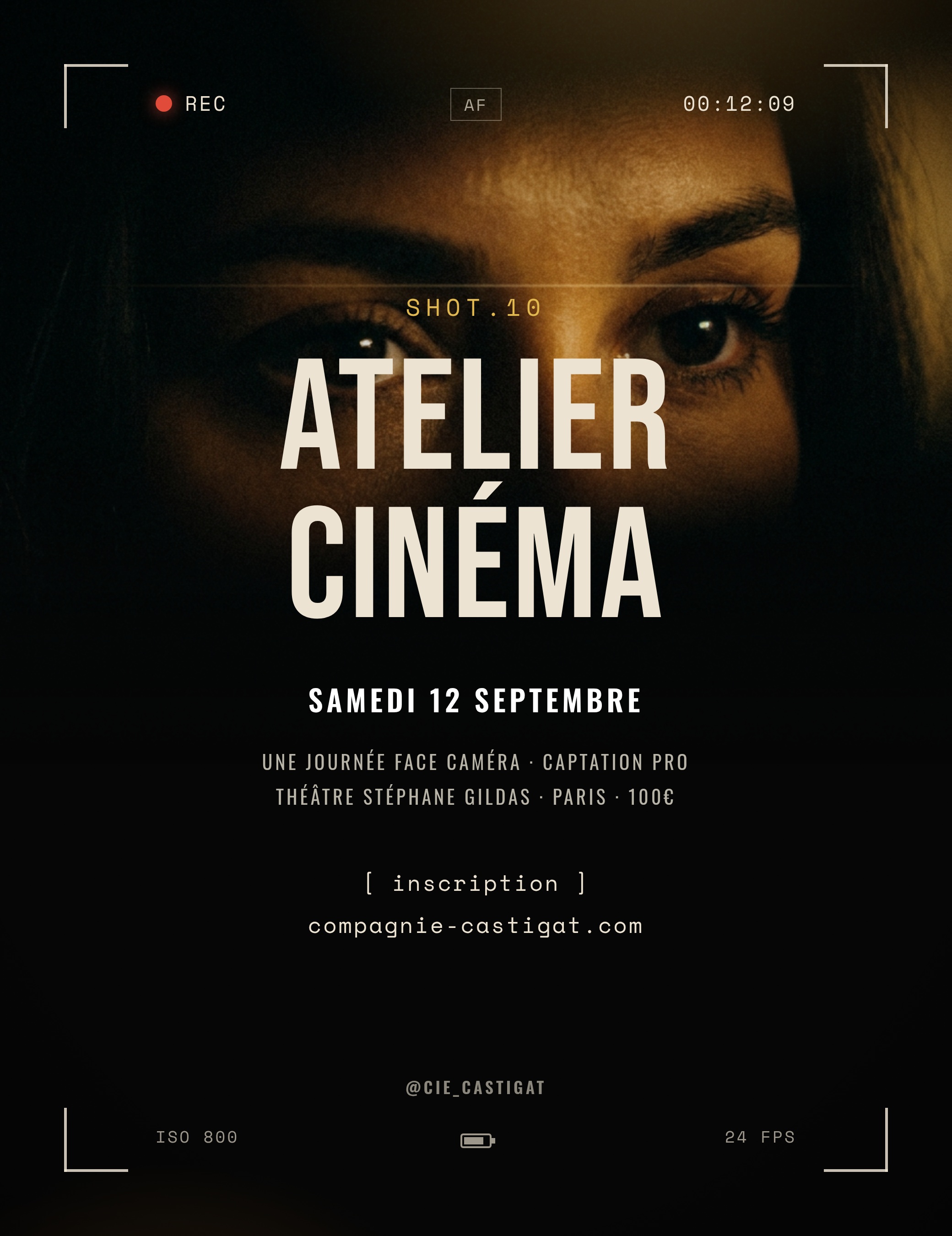 Affiche SHOT.10 — Atelier cinéma, samedi 12 septembre